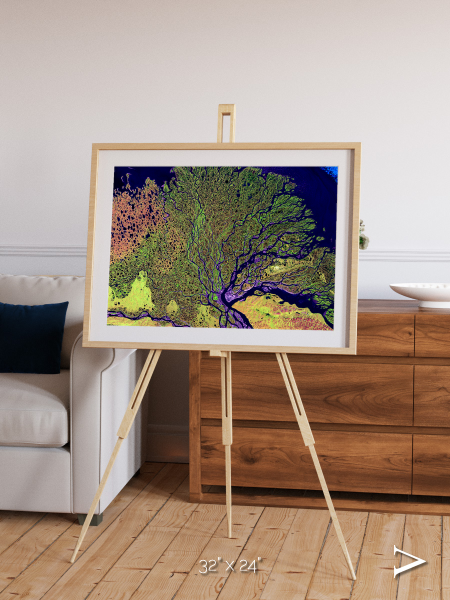 Delta Mosaic, Lena Delta Framed & Mounted Print