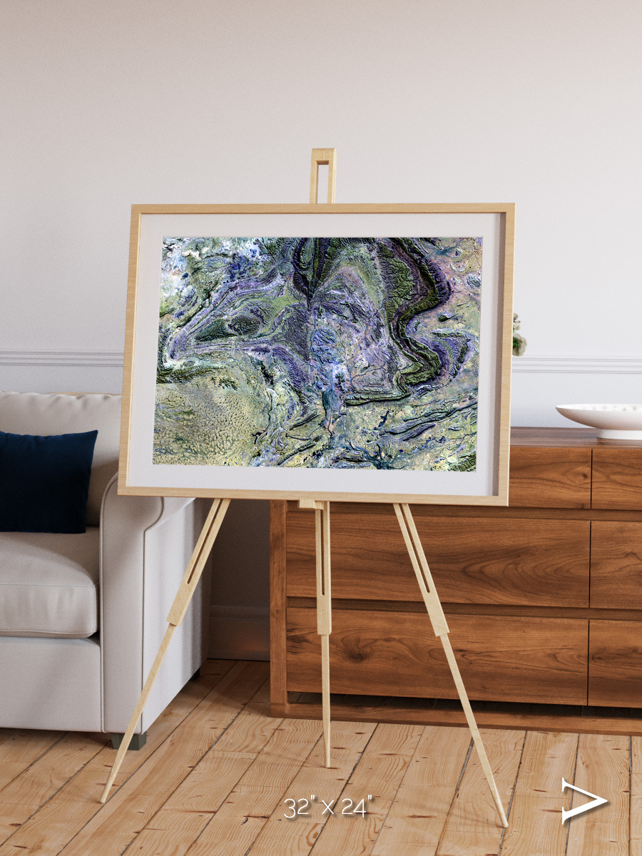 Mountain Textures, MacDonnell Ranges Framed & Mounted Print