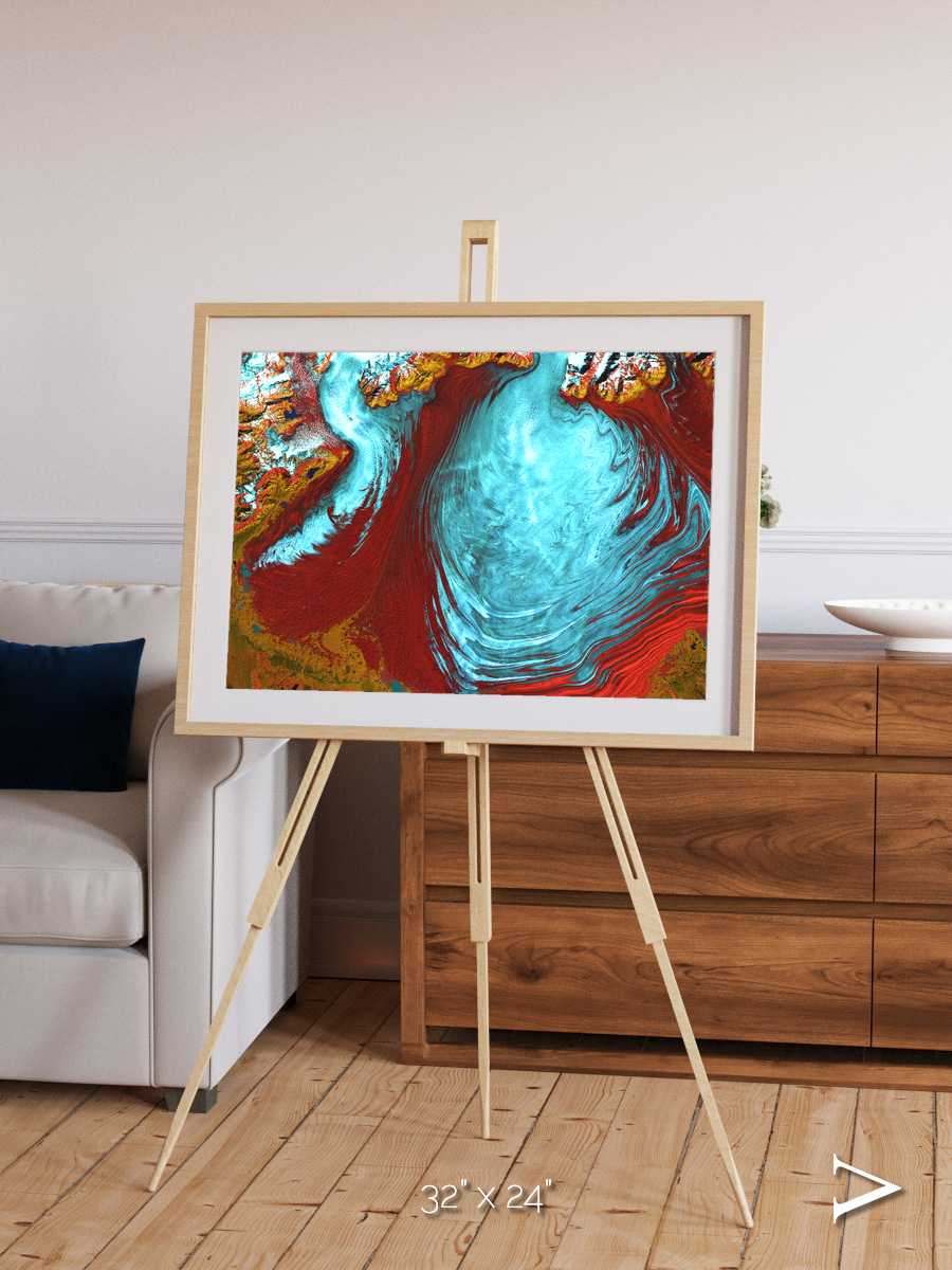 Glacial Passage, Malaspina Glacier Framed & Mounted Print
