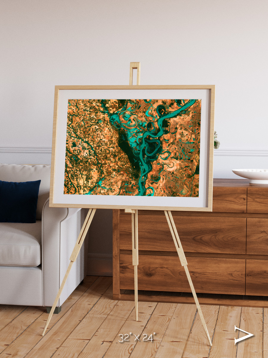 River’s Dance, Mississippi Framed & Mounted Print
