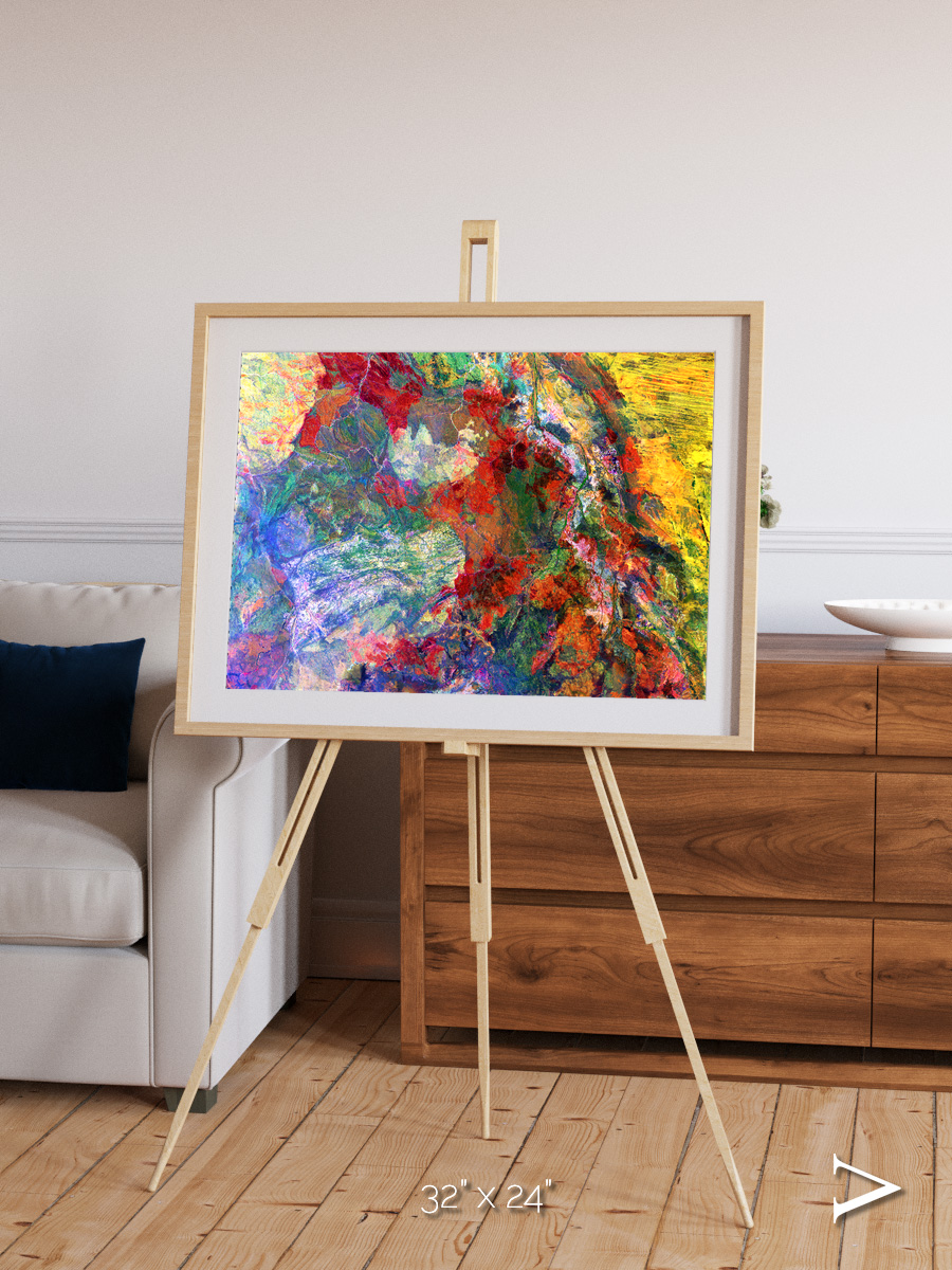 Melted Earth, Great Sandy Desert Framed & Mounted Print