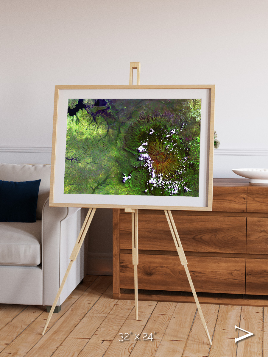 Vortex Trails, Mount Elgon Framed & Mounted Print