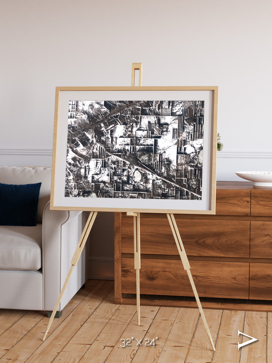Fertile Threads, Northern Kazakhstan Framed & Mounted Print