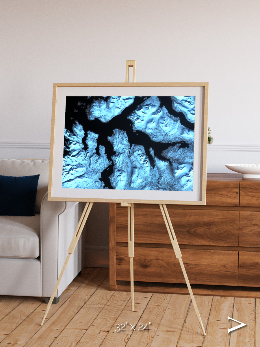 Glacial Passage, Northern Norway Framed & Mounted Print
