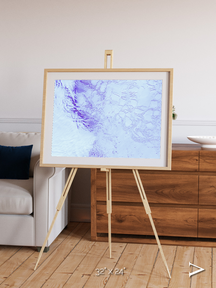 Ice River, Robinson Glacier Framed & Mounted Print