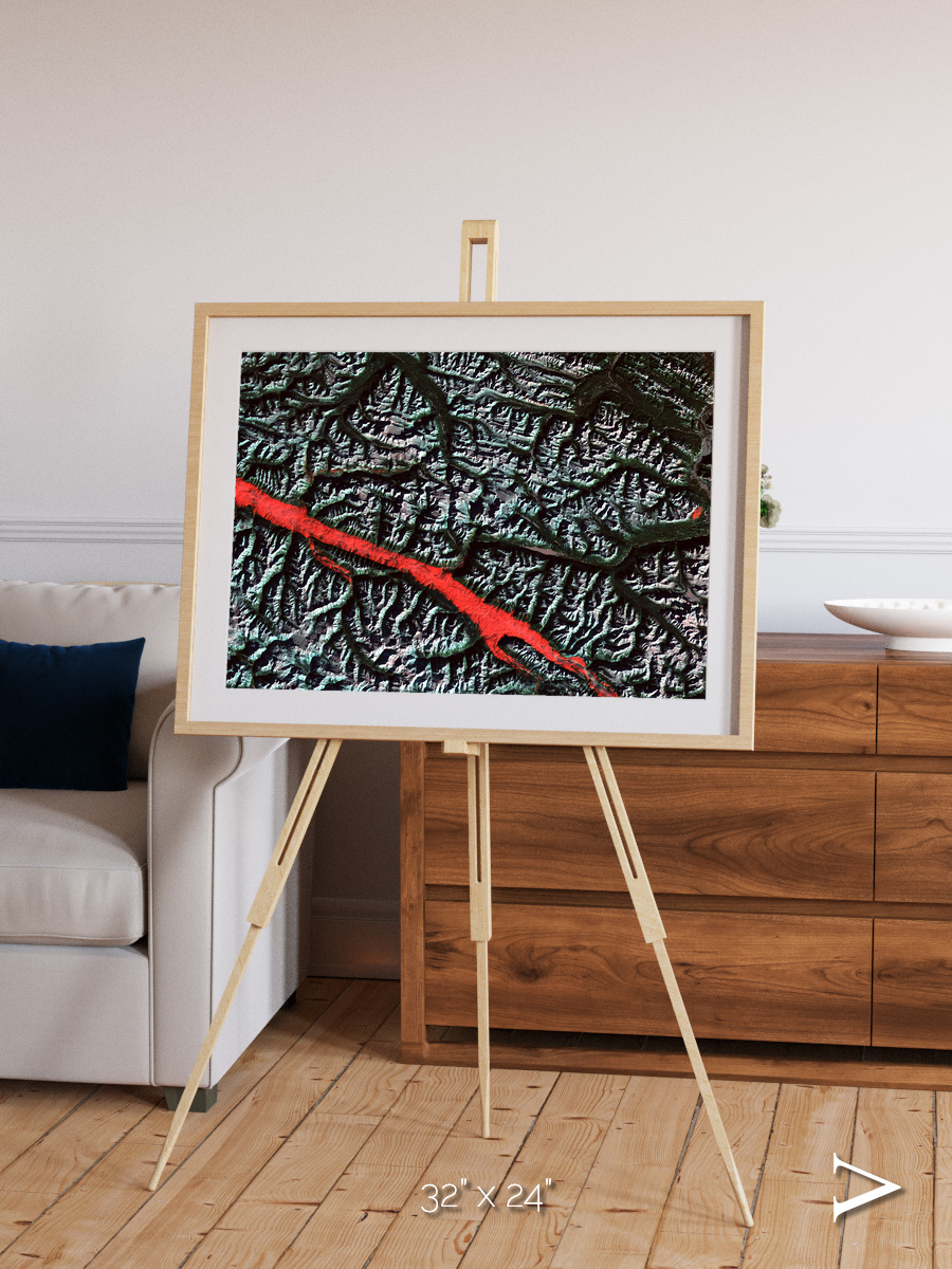 Light in the Trench, Canadian Rockies Framed & Mounted Print