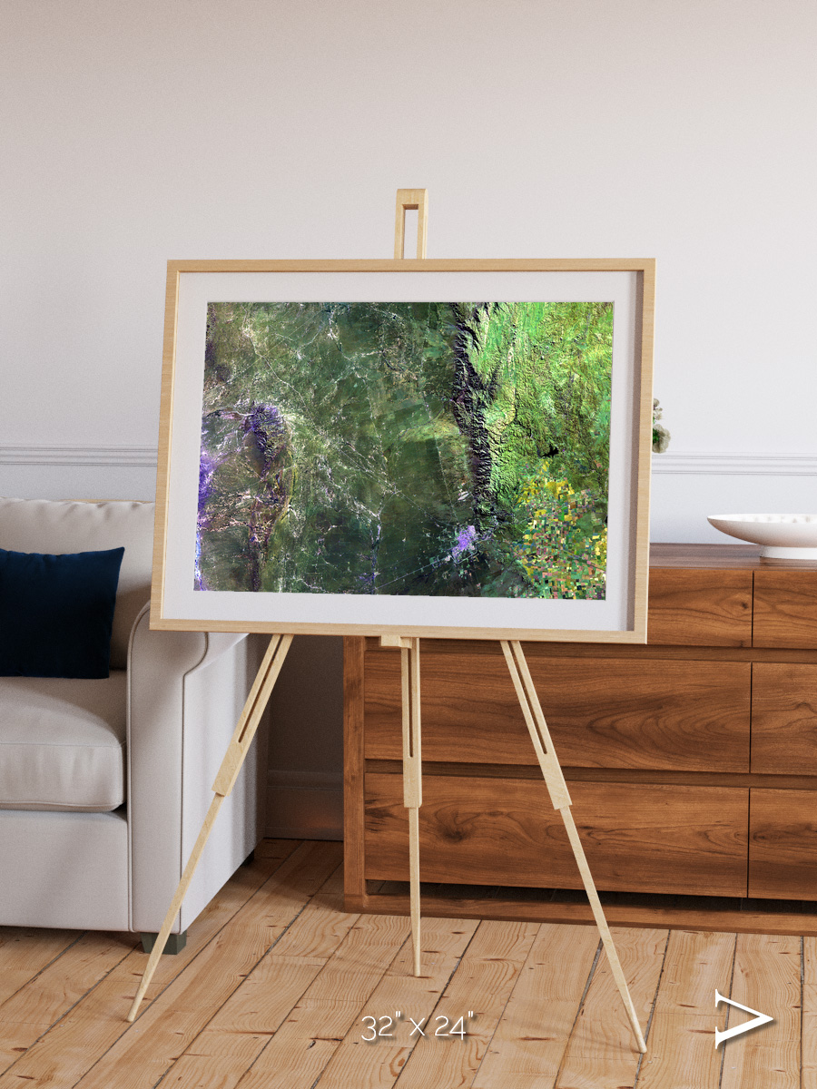 Radiating Plains, San Luis Framed & Mounted Print