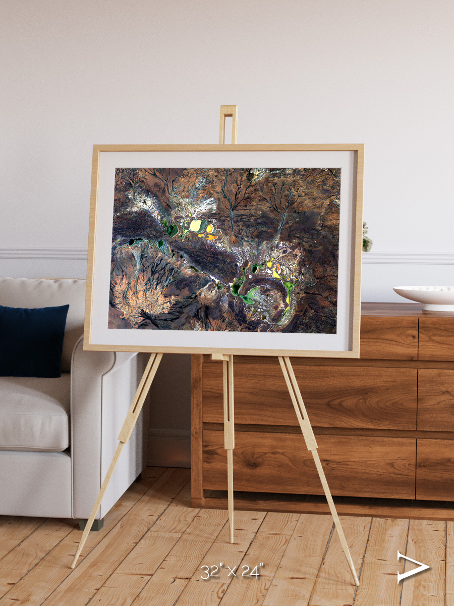 Ancient Impact, Shoemaker Crater Framed & Mounted Print