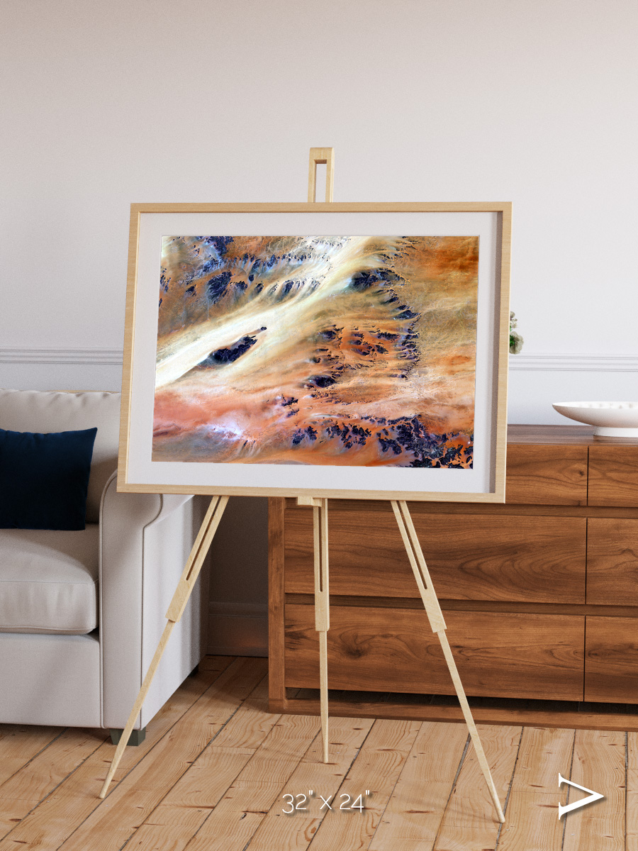 Shifting Dunes, Terkezi Oasis Framed & Mounted Print