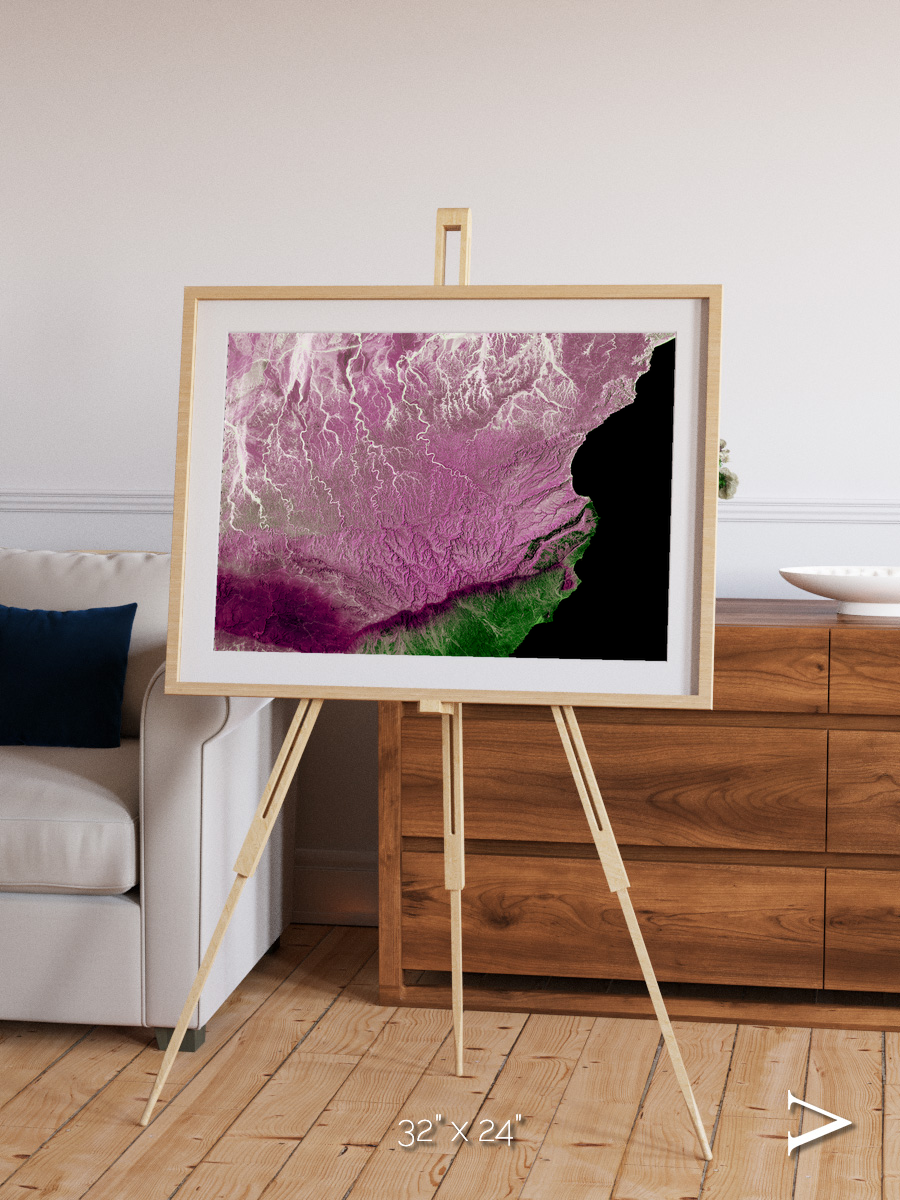 Monsoon Divide, Dhofar Framed & Mounted Print