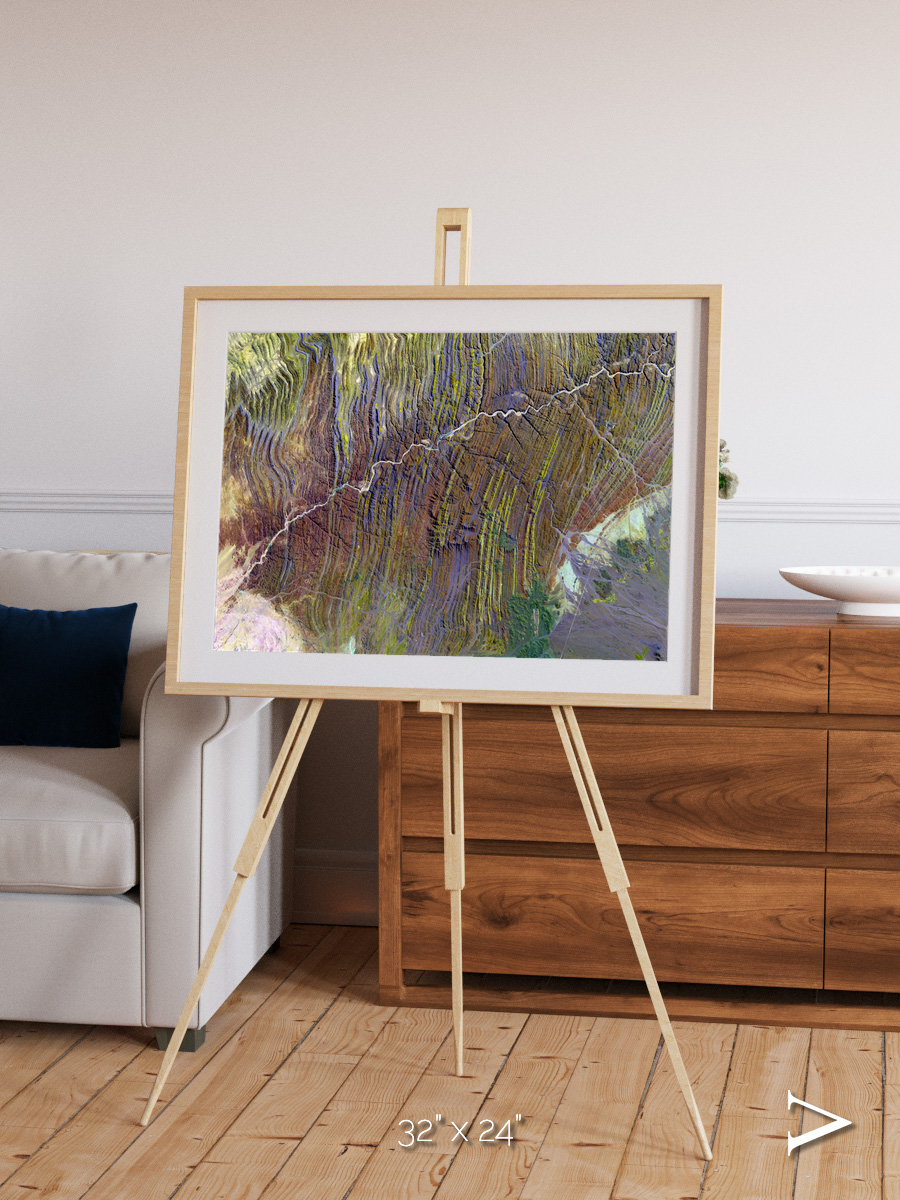 Shifting Dunes, Ugab River Framed & Mounted Print