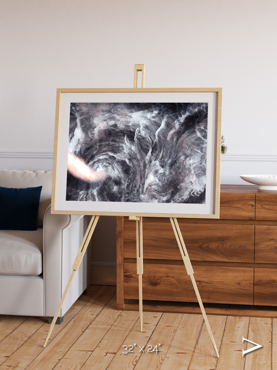Wind Signatures, Whirlpool in the Air Framed & Mounted Print