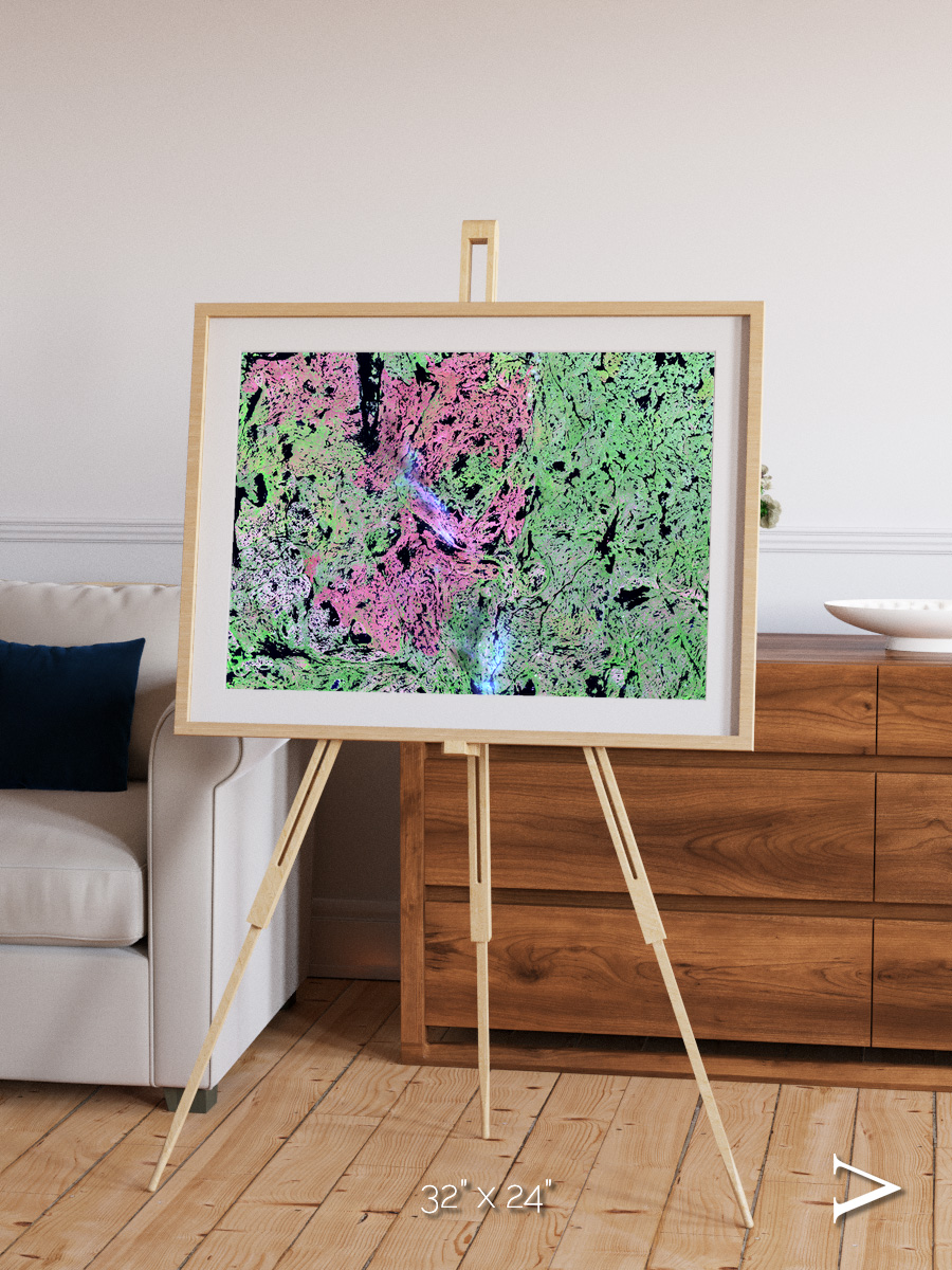 Ice River, Yellowknife Wetlands Framed & Mounted Print
