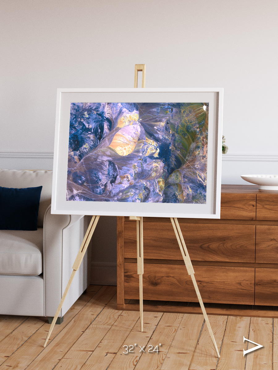 Heat Scars, Andes Framed & Mounted Print