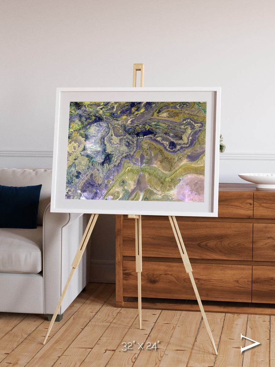 Mineral Horizons, Anti-Atlas Framed & Mounted Print