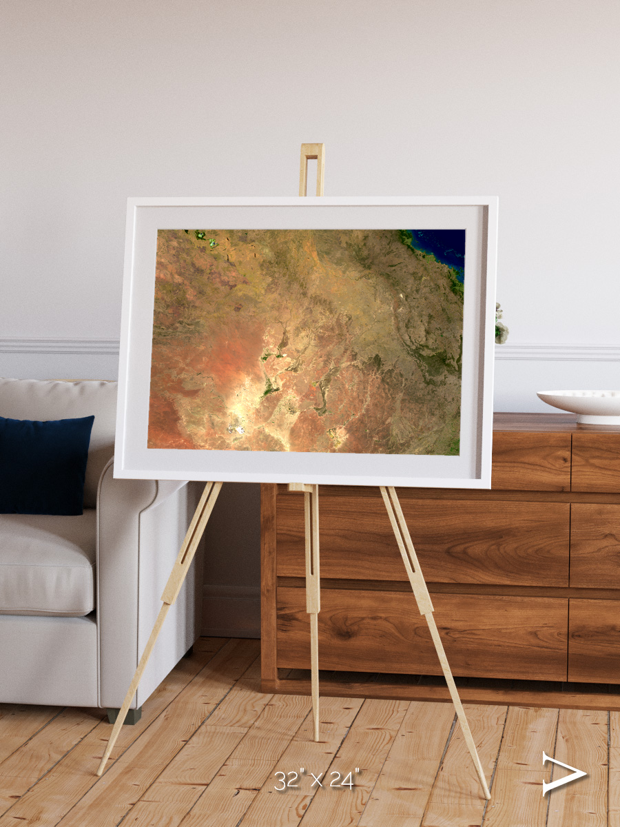 Winding Waters, Australia Framed & Mounted Print