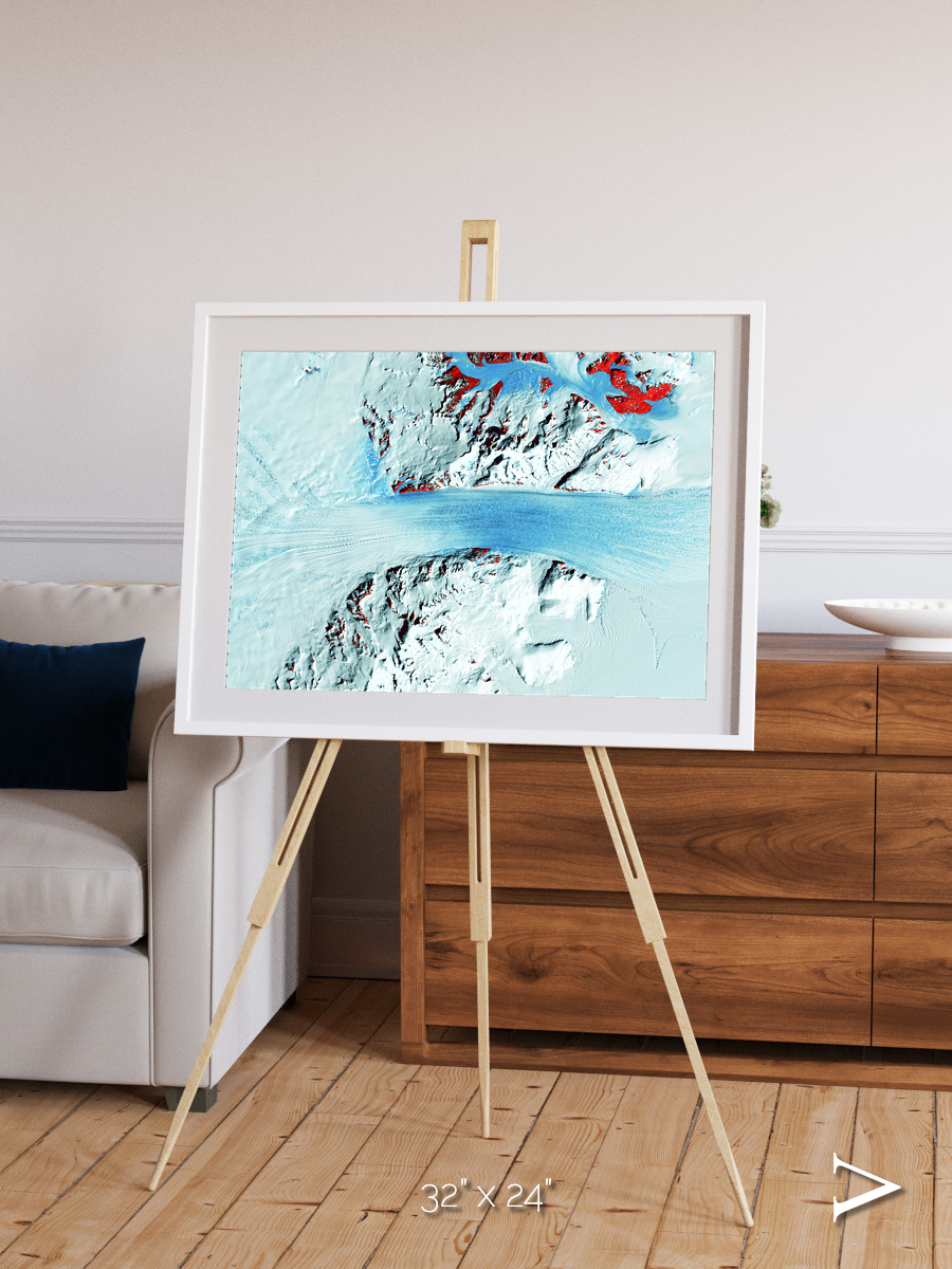 River of Ice, Byrd Glacier Framed & Mounted Print