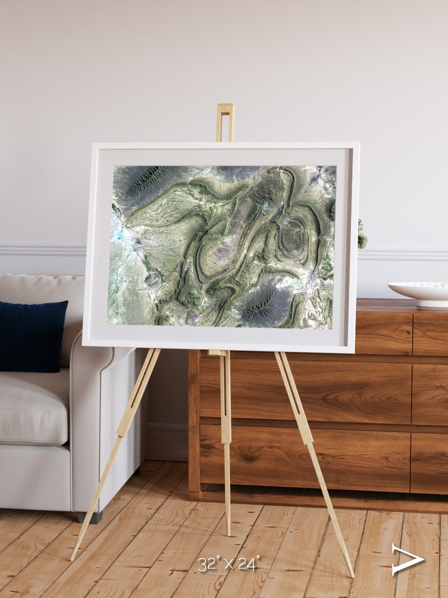 Rugged Relief, Coahuila Mexico Framed & Mounted Print