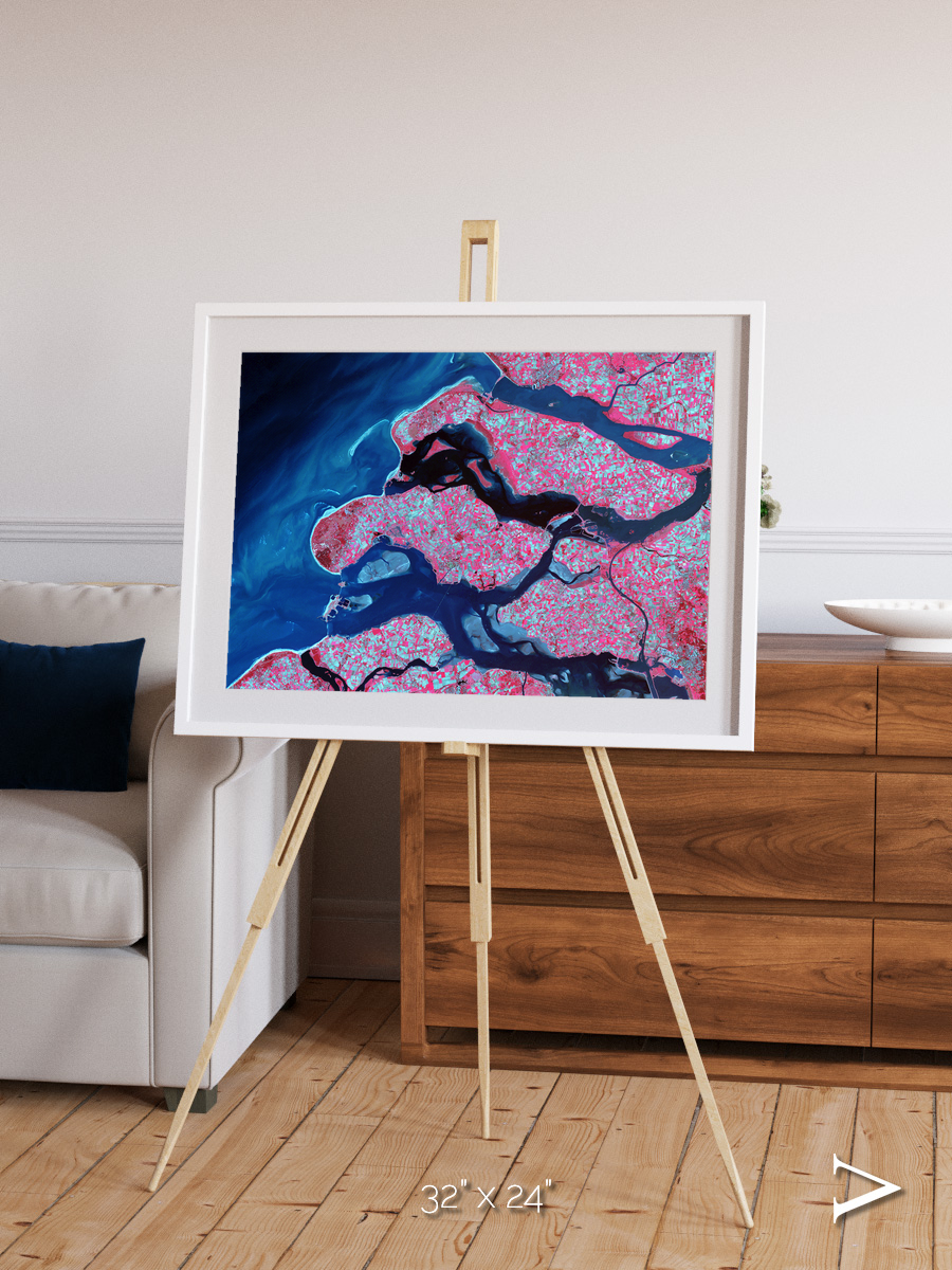 Windward Isles, Delta Region Netherlands Framed & Mounted Print