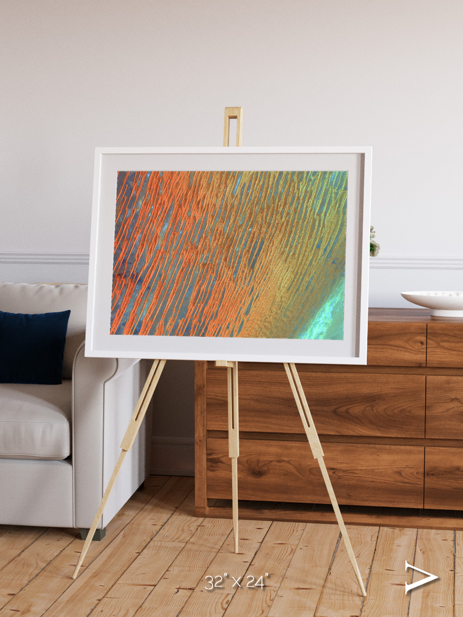 Windwritten Sands, Erg Chech Framed & Mounted Print