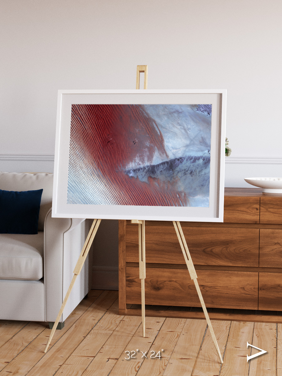 Wind Signatures, Empty Quarter Framed & Mounted Print