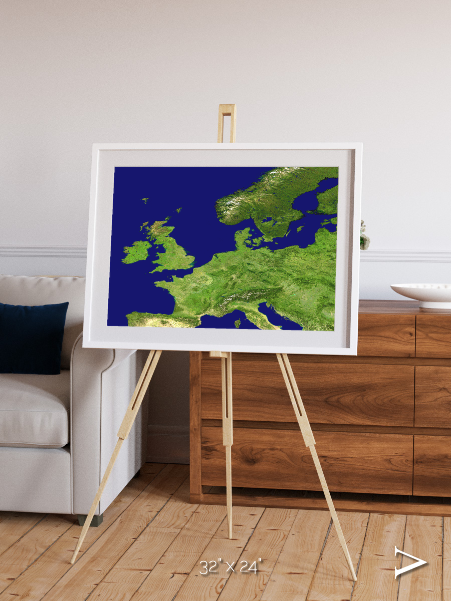 Arctic Outpost, Europe Framed & Mounted Print