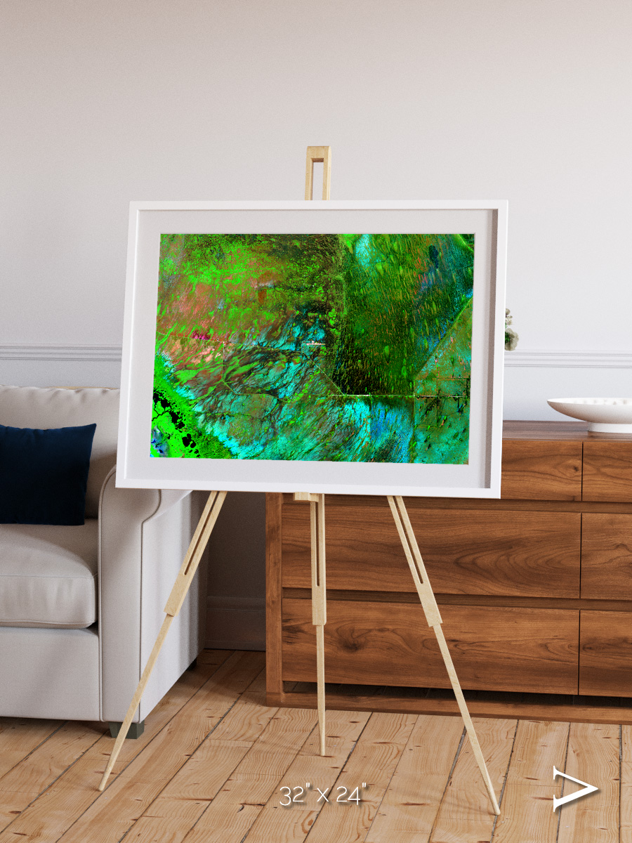 Linear Dunes, Florida Everglades Framed & Mounted Print