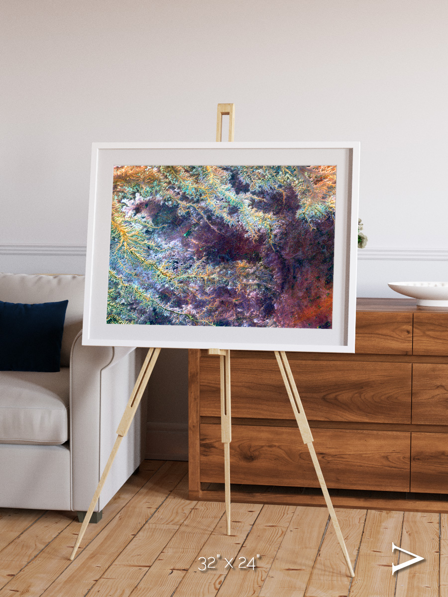 River and Plain, Ghadamis River Framed & Mounted Print
