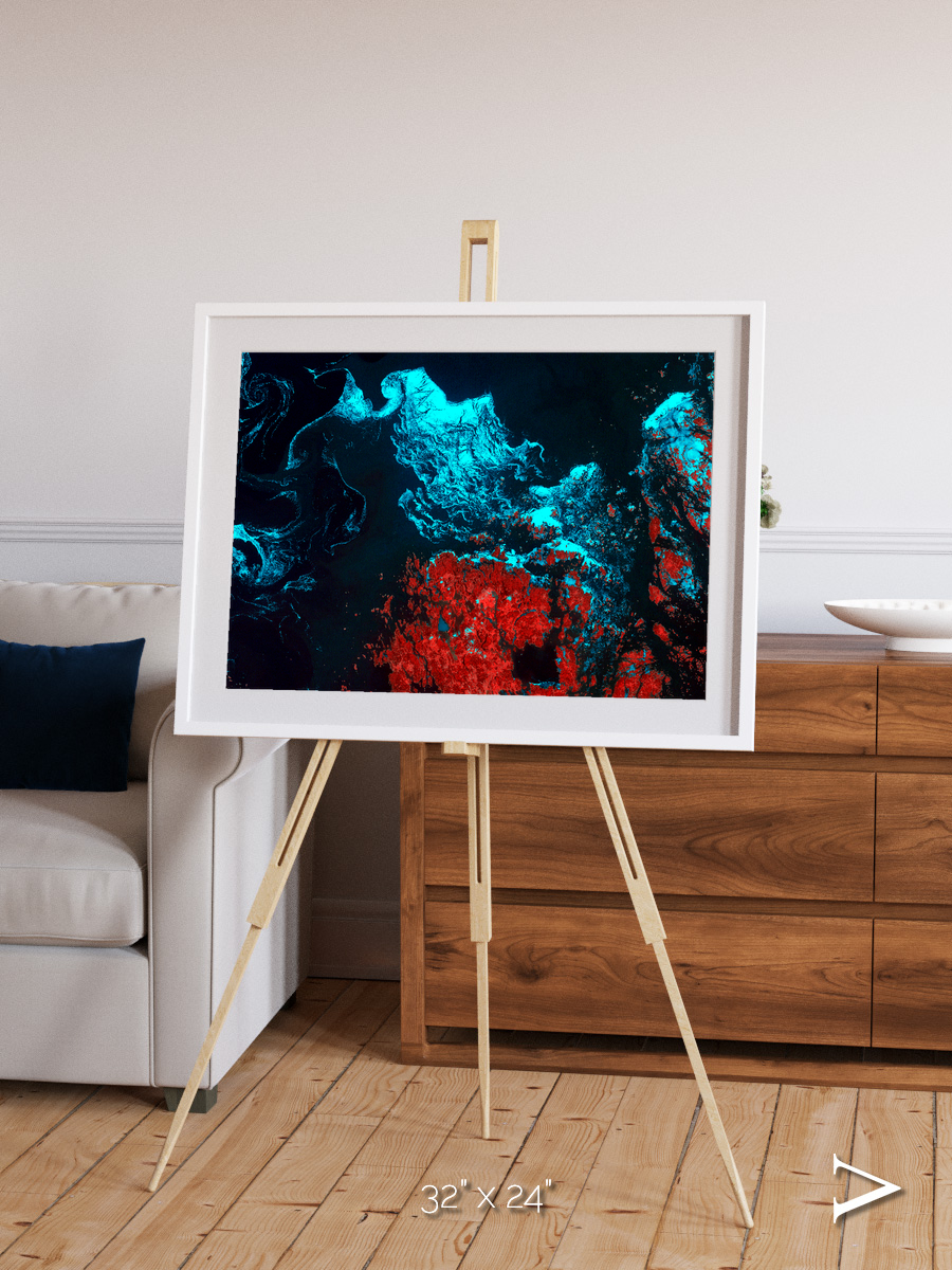 Island Sanctuary, Ghostly Grease Ice Framed & Mounted Print