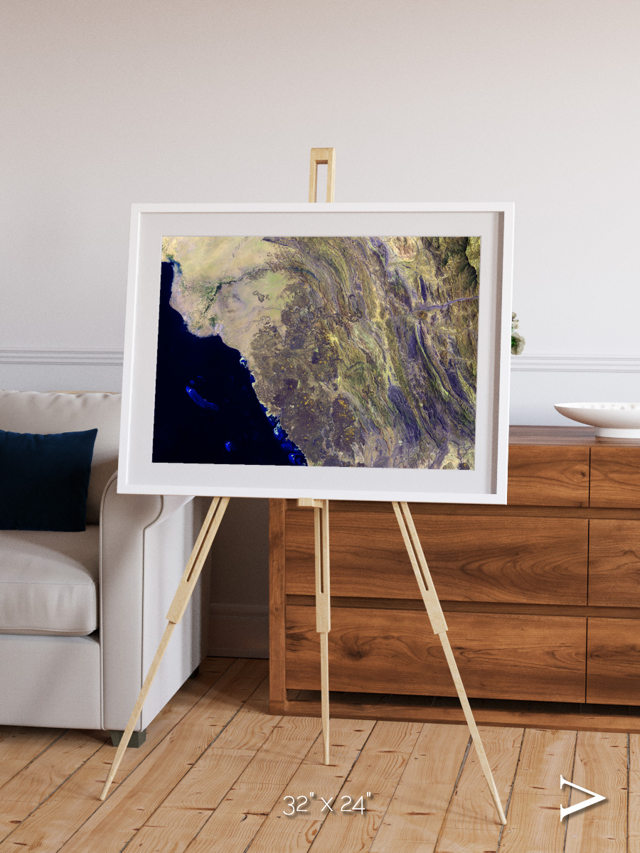 Fire Fields, Harrat Al Birk Framed & Mounted Print