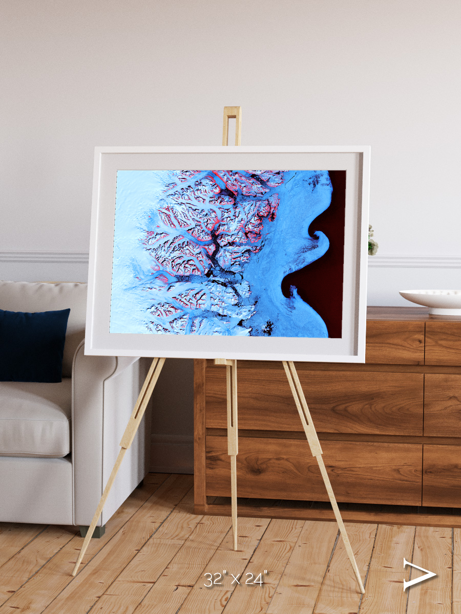 Polar Flow, Ice Waves Framed & Mounted Print