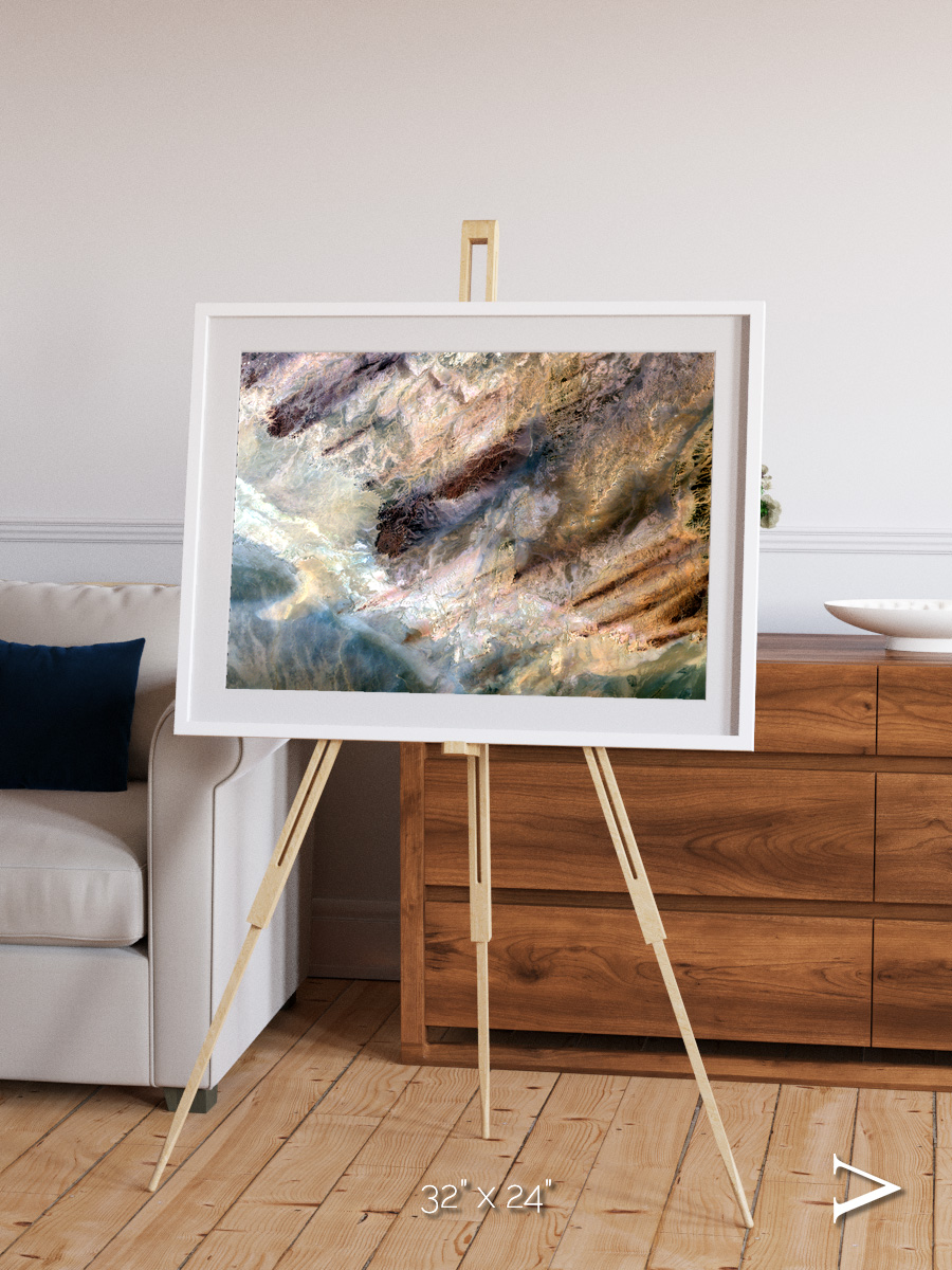 Lava Lines, Impact Framed & Mounted Print