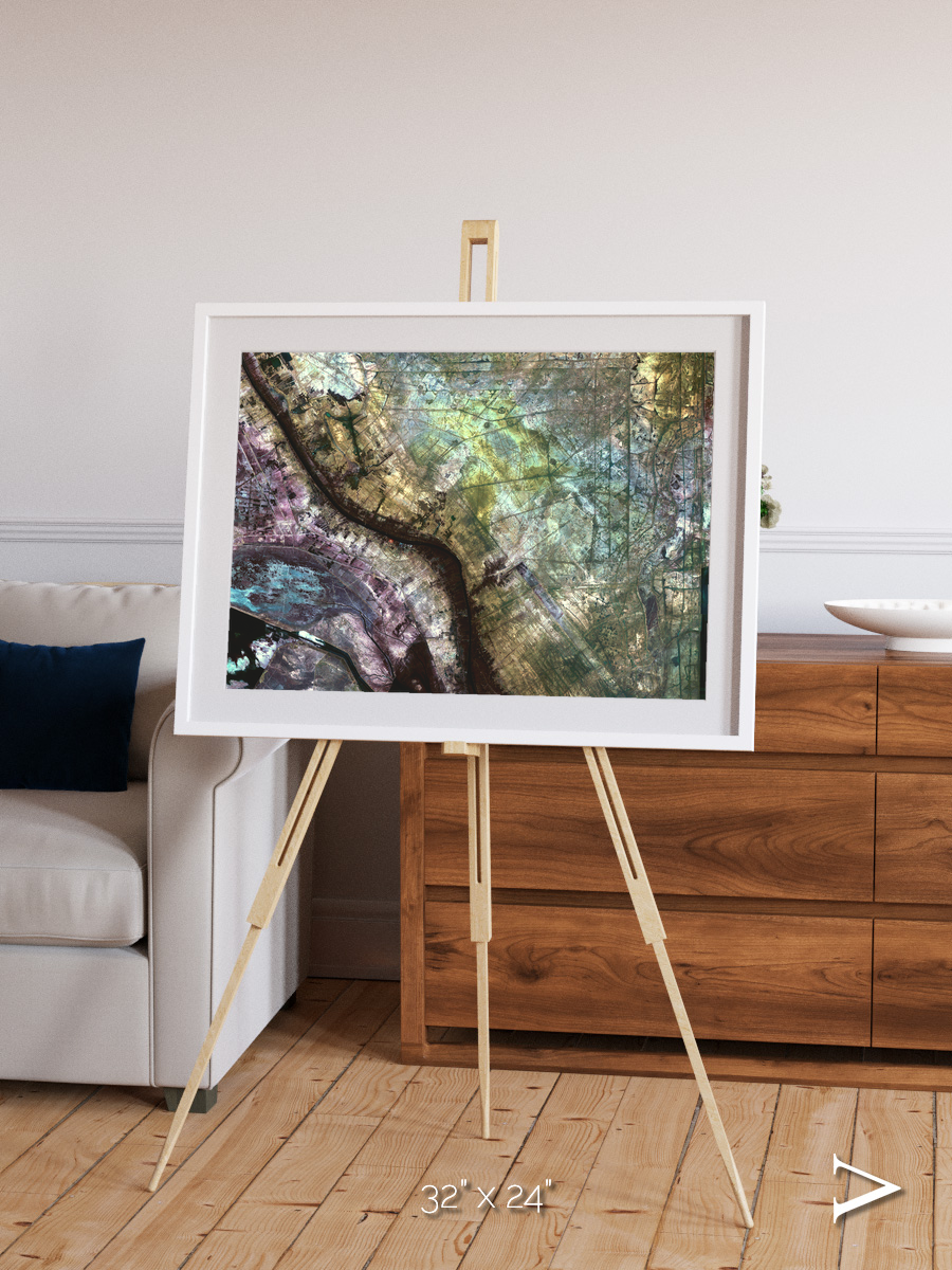 Floodplain Lines, Iraqi Emplacement Framed & Mounted Print