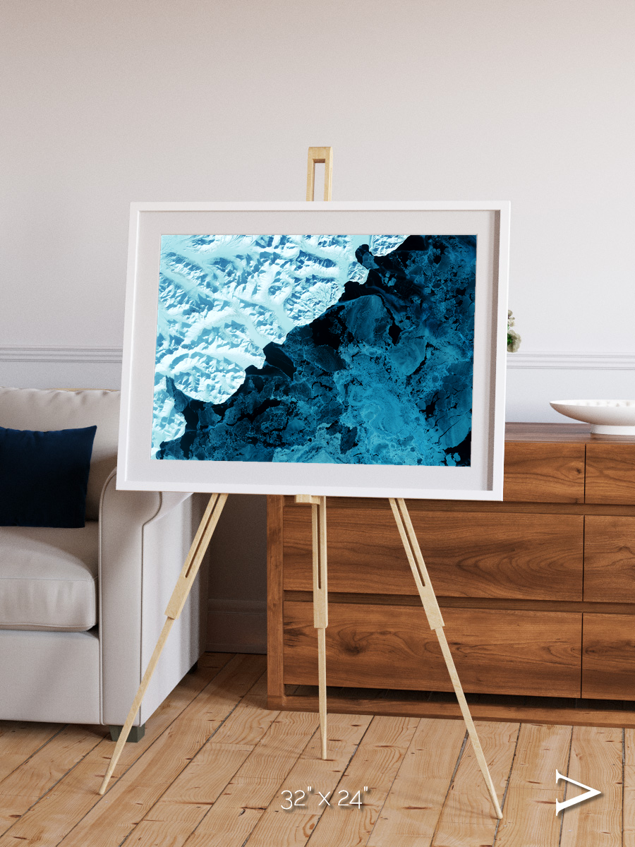 Glacial Passage, Kamchatka Peninsula Framed & Mounted Print