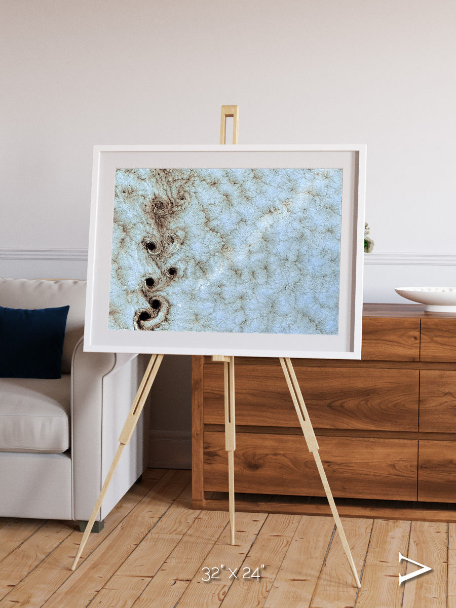 Wind Signatures, Karman Vortices Framed & Mounted Print