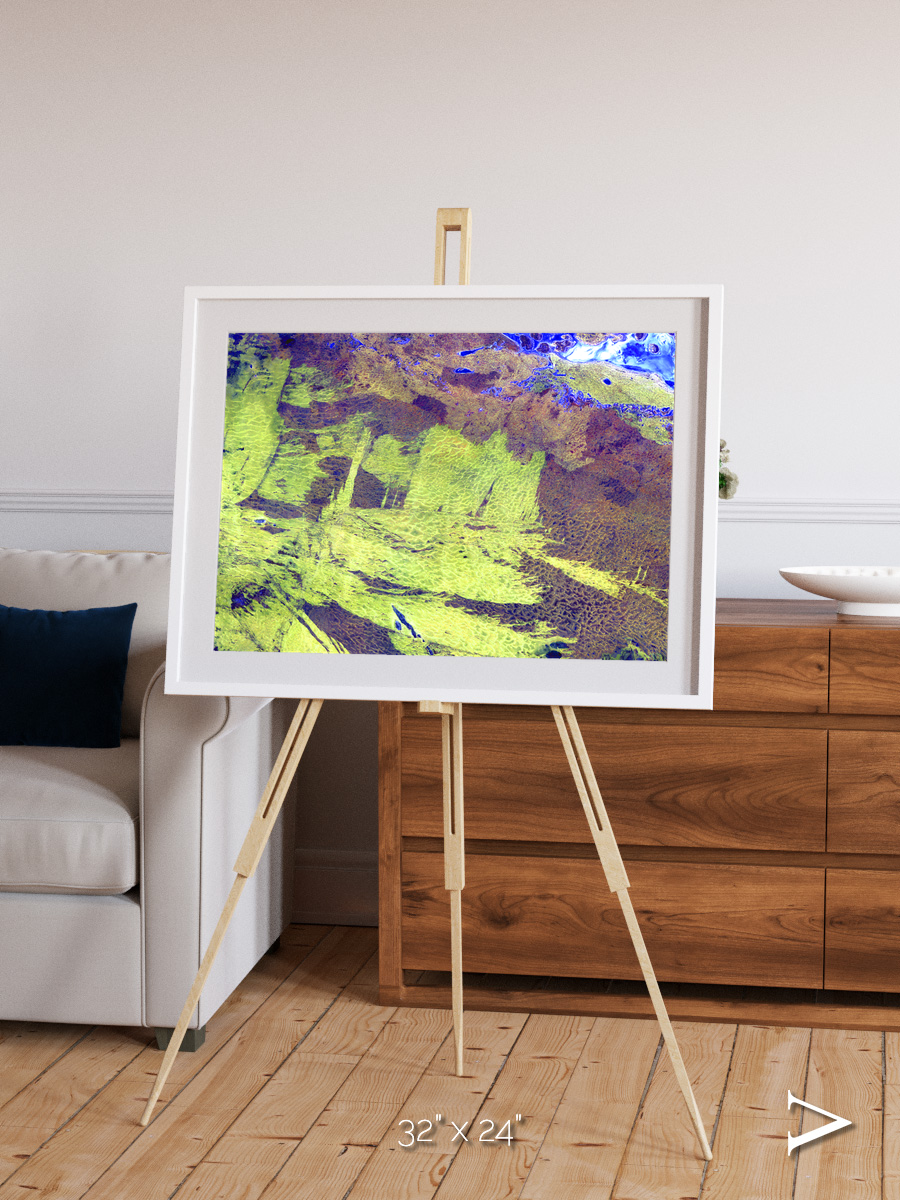 Lake Lines, Lake Amadeus Framed & Mounted Print