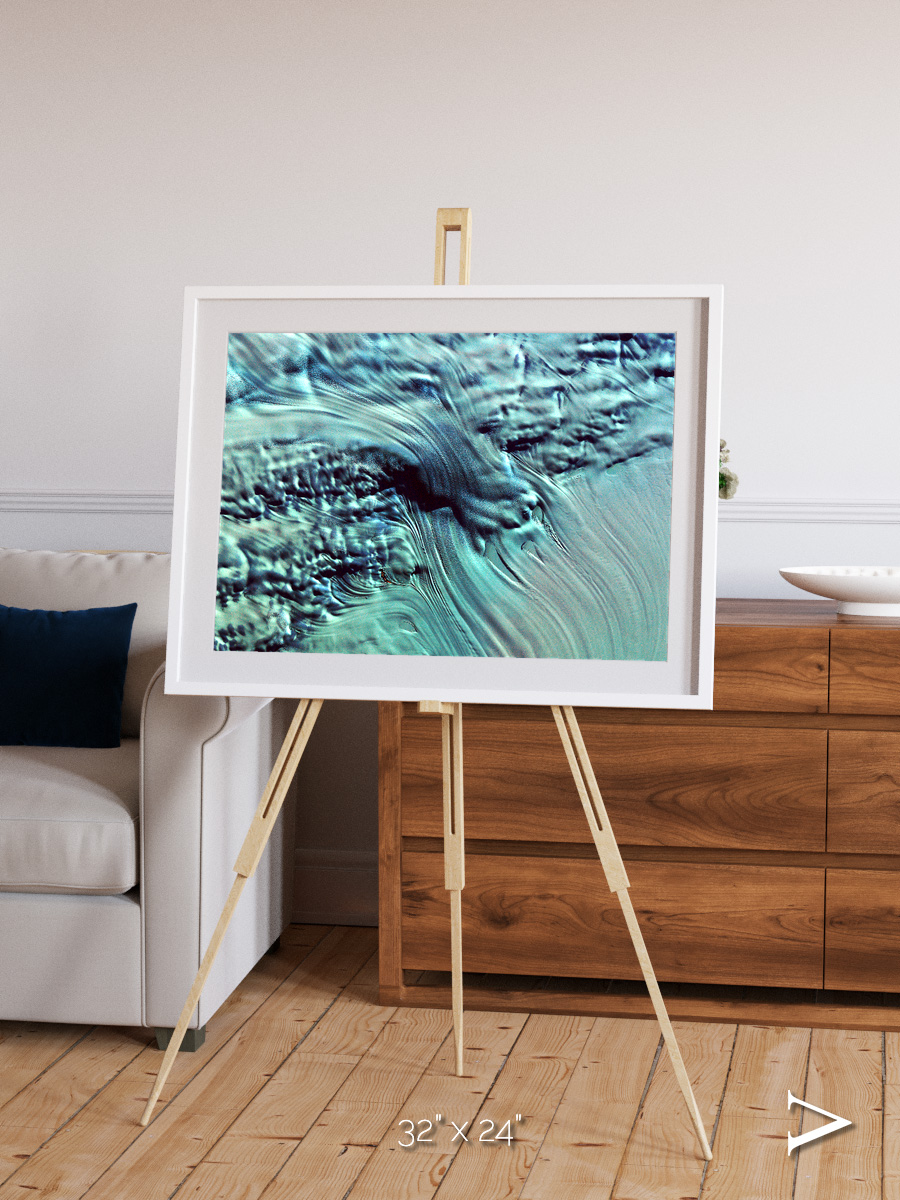 Ice River, Lambert Glacier Framed & Mounted Print