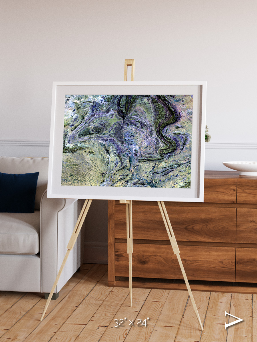 Mountain Textures, MacDonnell Ranges Framed & Mounted Print