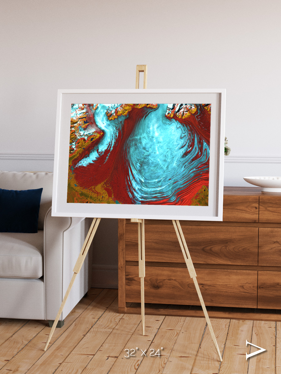 Glacial Passage, Malaspina Glacier Framed & Mounted Print