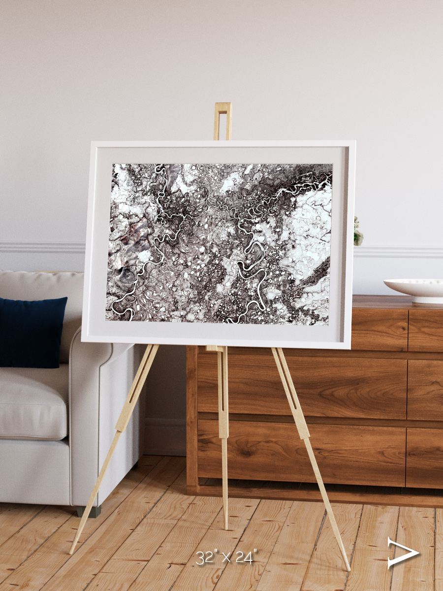 River Threads, Mayn River Framed & Mounted Print