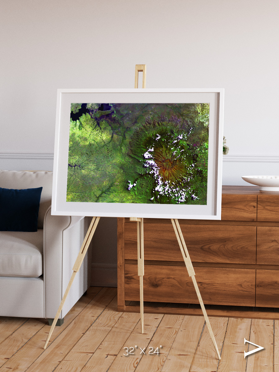 Vortex Trails, Mount Elgon Framed & Mounted Print