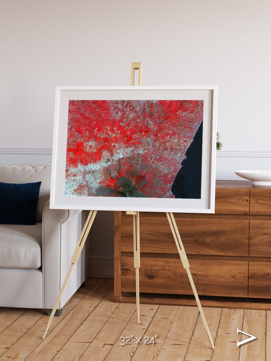 Painted Archipelago, Mt Etna Framed & Mounted Print