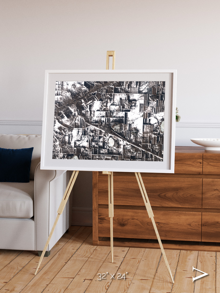 Fertile Threads, Northern Kazakhstan Framed & Mounted Print