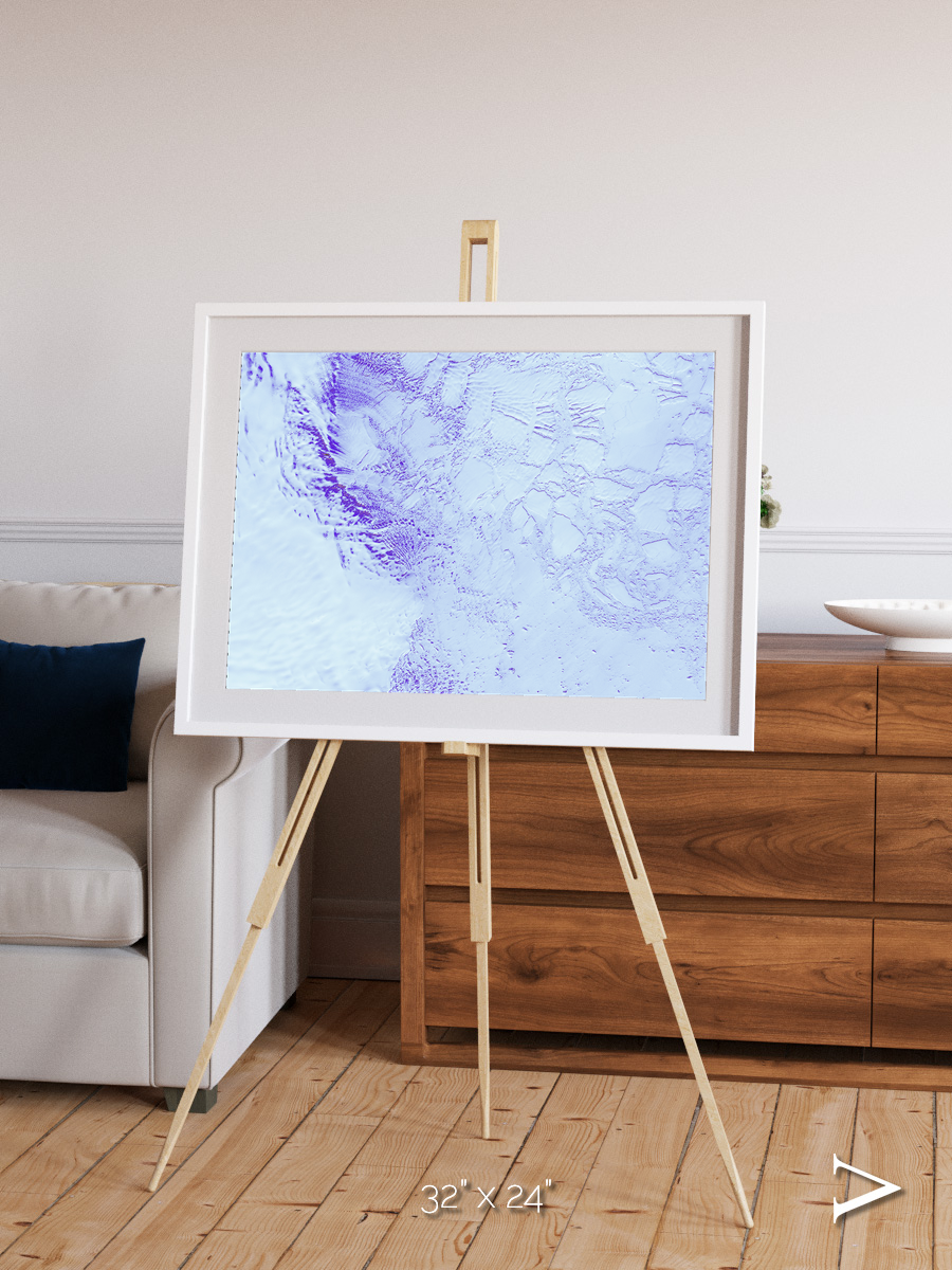 Ice River, Robinson Glacier Framed & Mounted Print