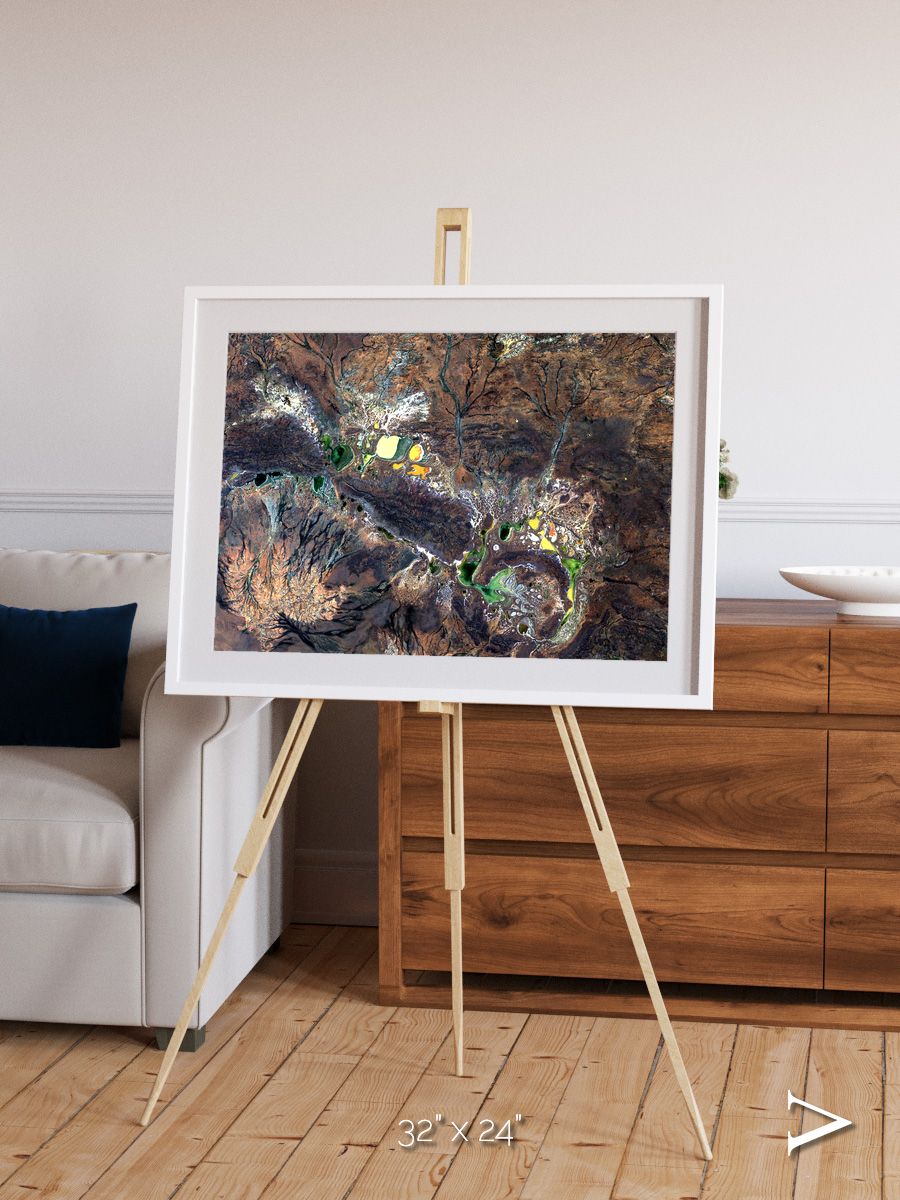 Ancient Impact, Shoemaker Crater Framed & Mounted Print