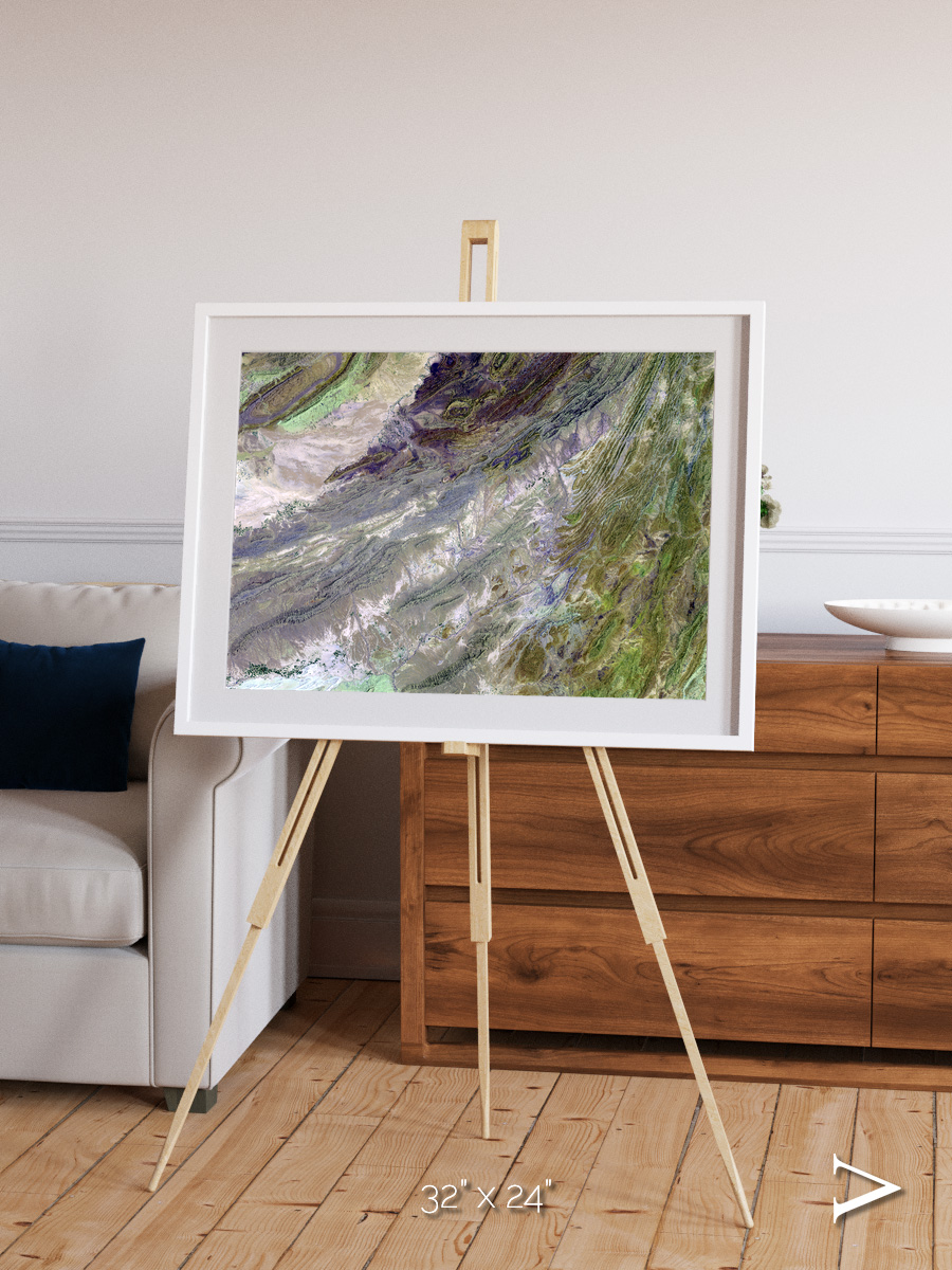Rugged Relief, Sulaiman Mountains Framed & Mounted Print