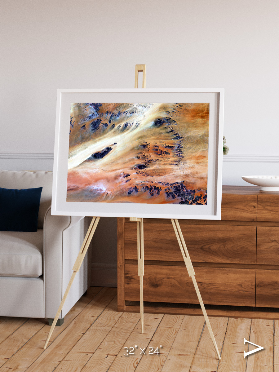 Shifting Dunes, Terkezi Oasis Framed & Mounted Print