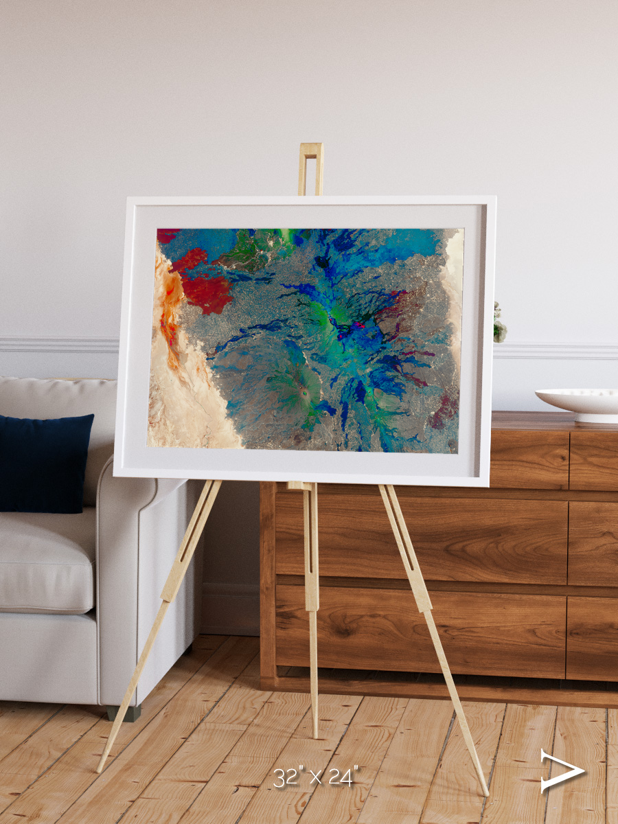 Rift and Fire, Ethiopia Framed & Mounted Print