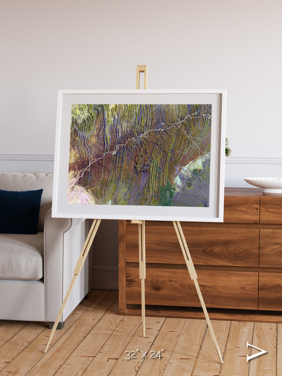 Shifting Dunes, Ugab River Framed & Mounted Print