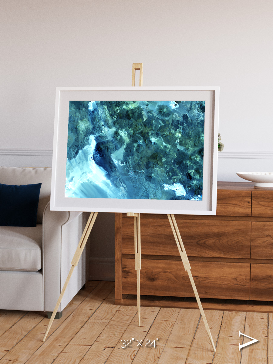 Heat Scars, Volcanoes Framed & Mounted Print
